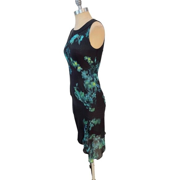Elie Tahari Wynn Floral-Print Asymmetric Dress size 0 NWT - Picture 3 of 6